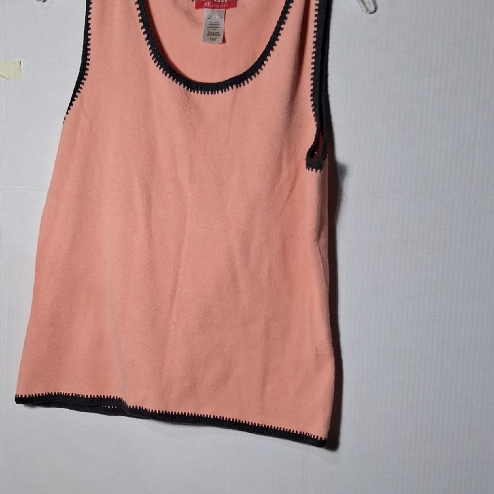 Anne Klein Peach Tank with Black Trim